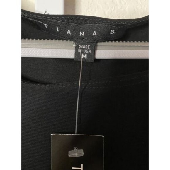 🖤 NWT Tiana B. Black Knit Dress | Size M | Long‎ Sleeves with Beaded Cuff 🖤 - Picture 3 of 5